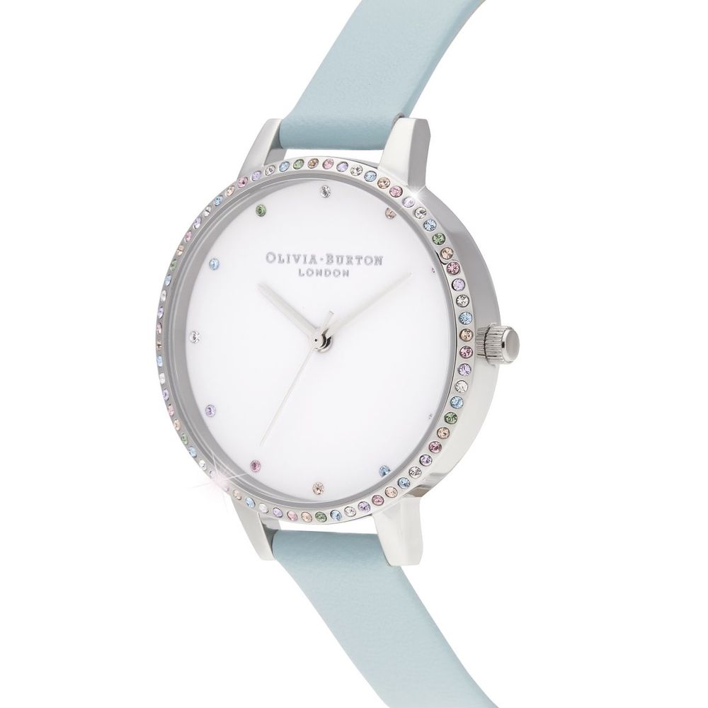 Blue Leather Leather Watch