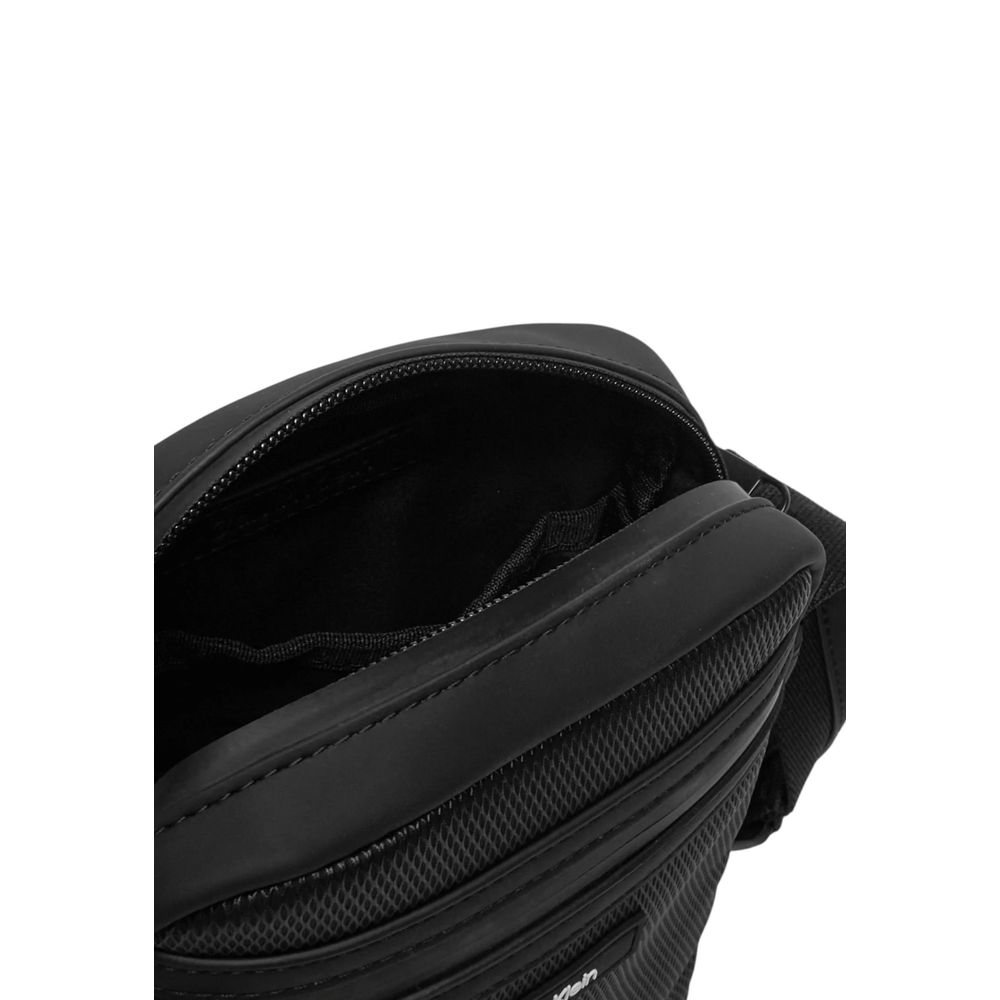 Black Polyethylene Messenger Bag