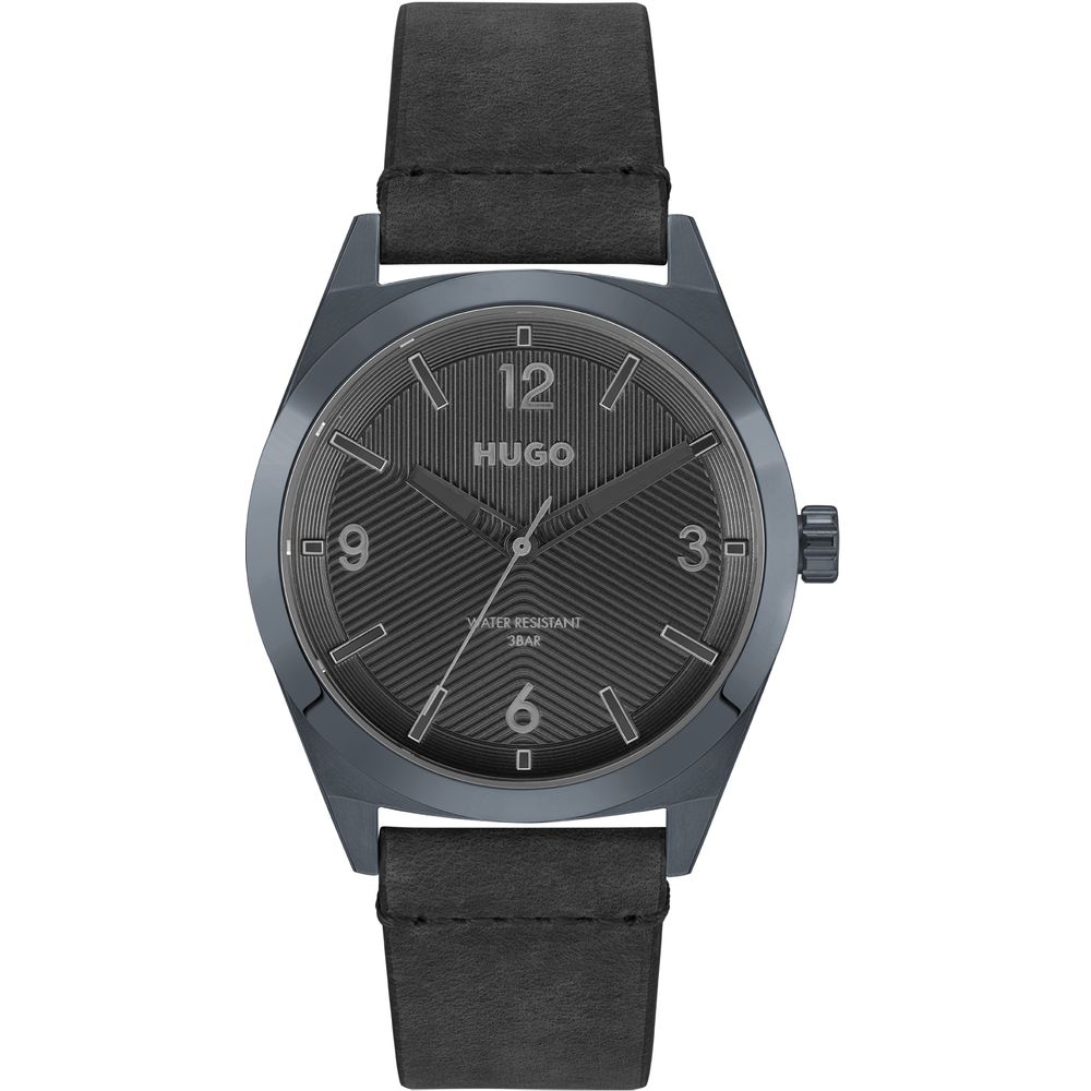 Black Leather Watch