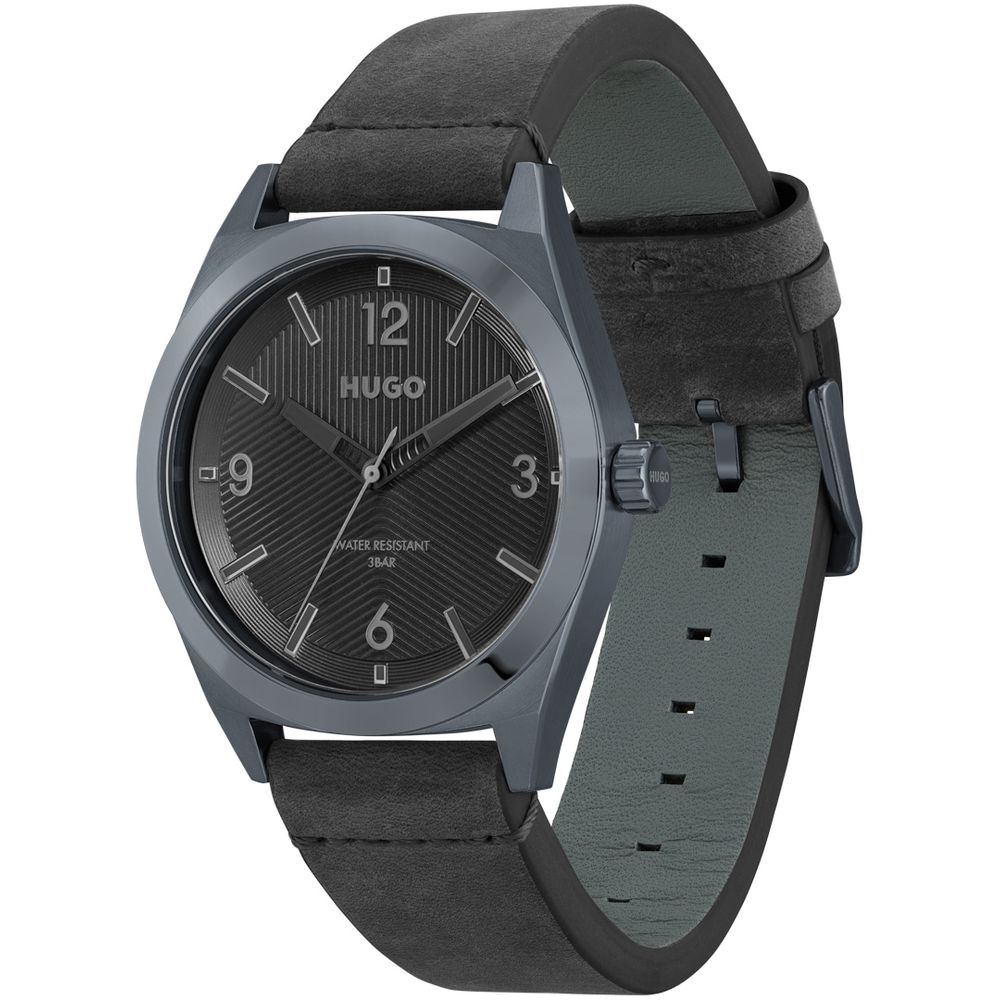 Black Leather Watch