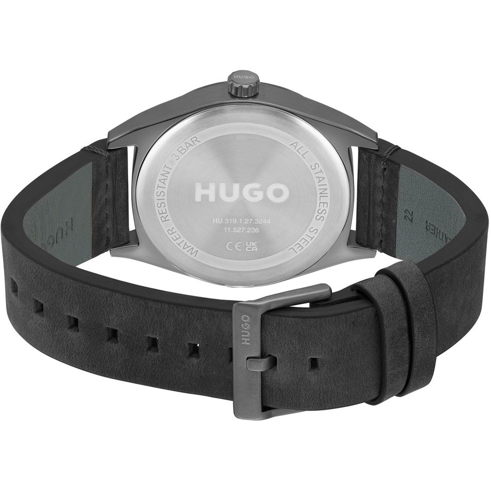 Black Leather Watch