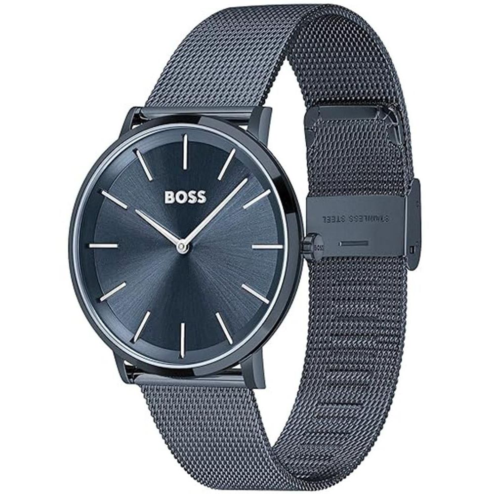 Blue Stainless Steel Watch