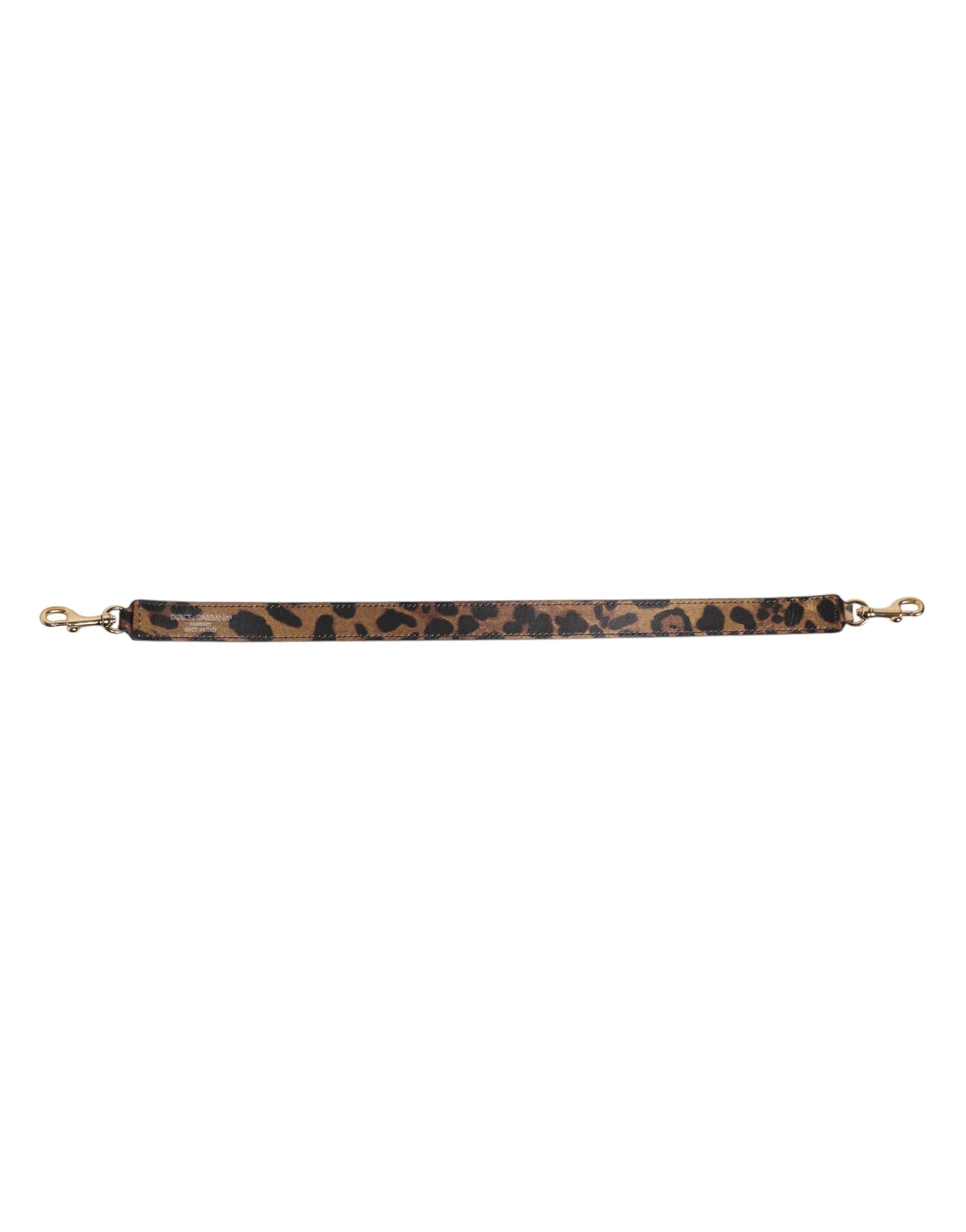 Brown Leopard Calf Leather Bag Shoulder Strap