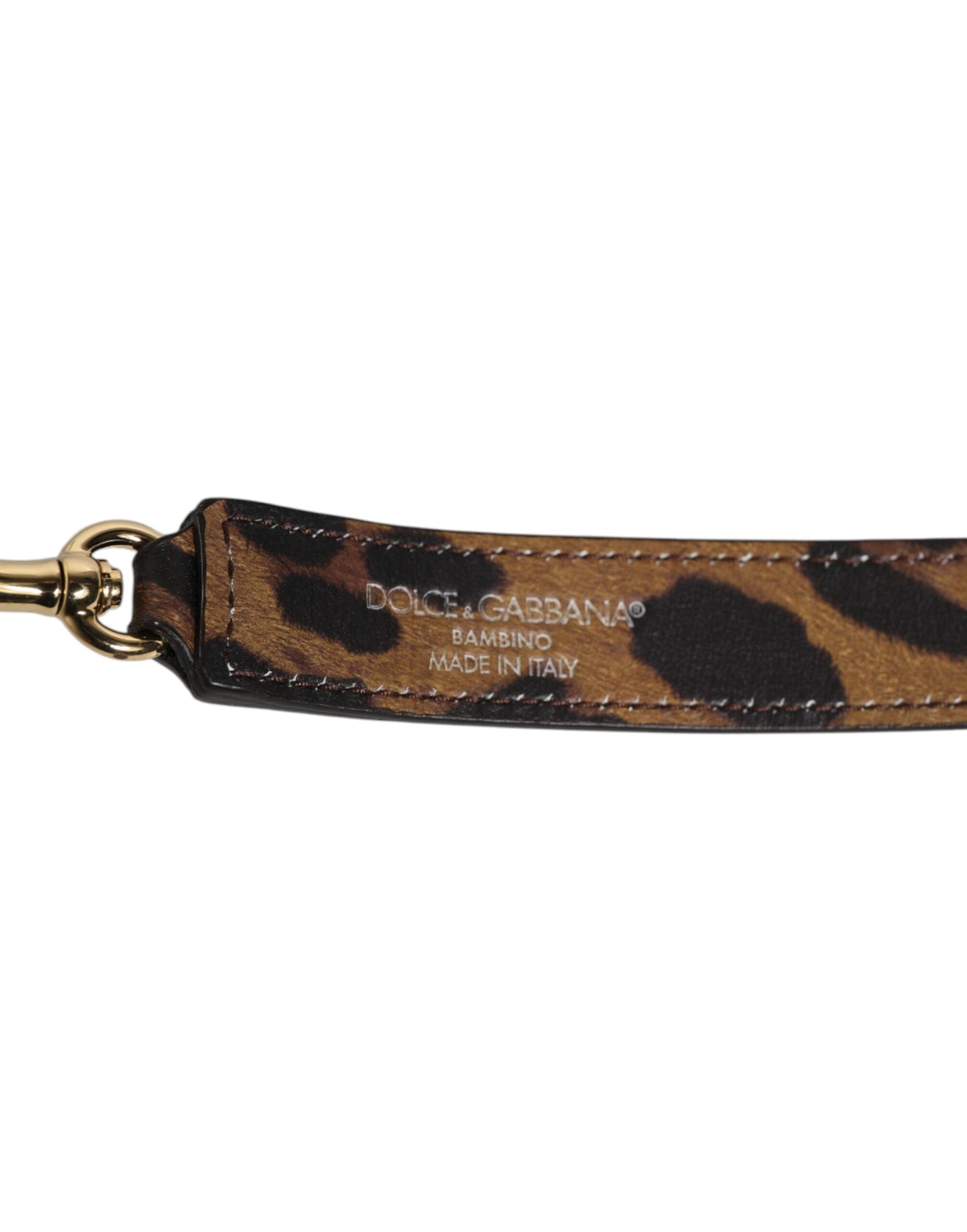 Brown Leopard Calf Leather Bag Shoulder Strap