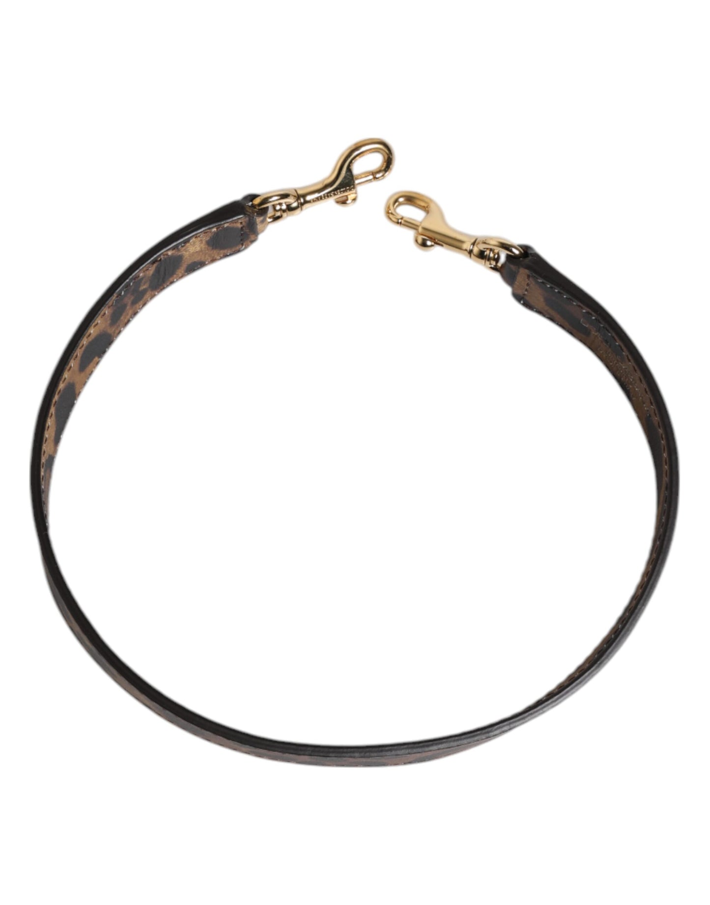 Brown Leopard Calf Leather Bag Shoulder Strap