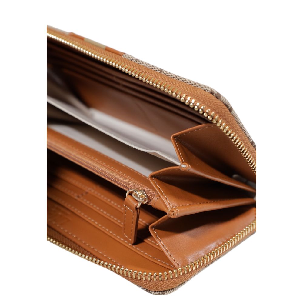 Beige Polyester Wallet