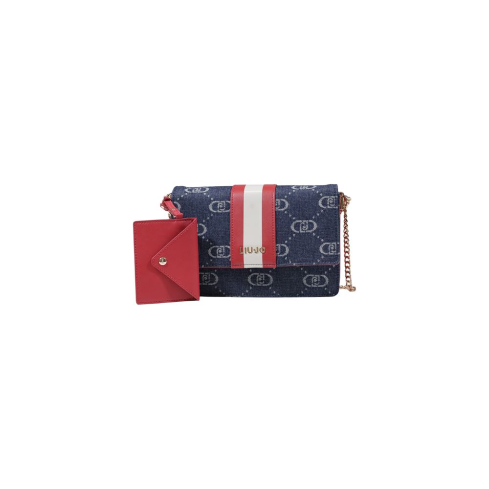Blue Polyester Handbag