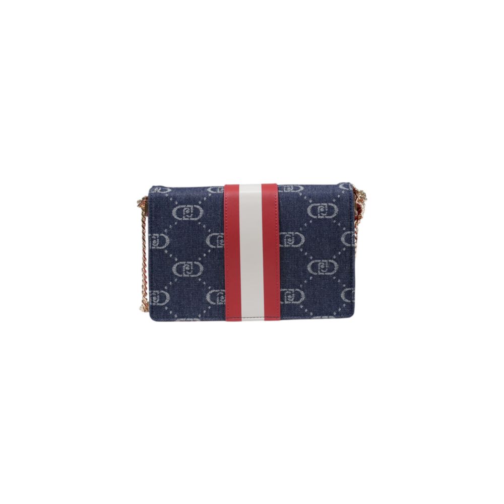 Blue Polyester Handbag