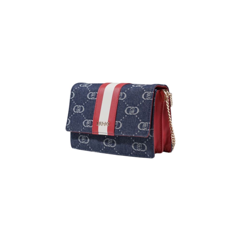 Blue Polyester Handbag