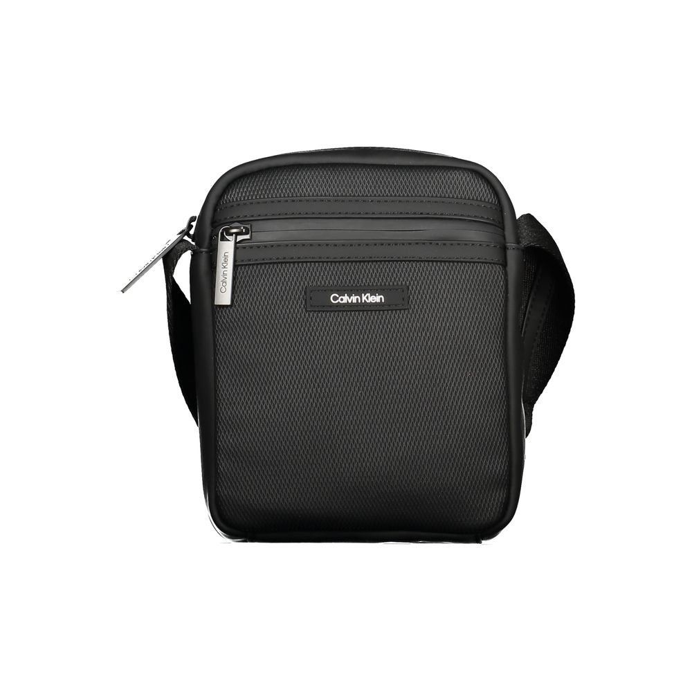 Black Polyester Men Shoulder Bag
