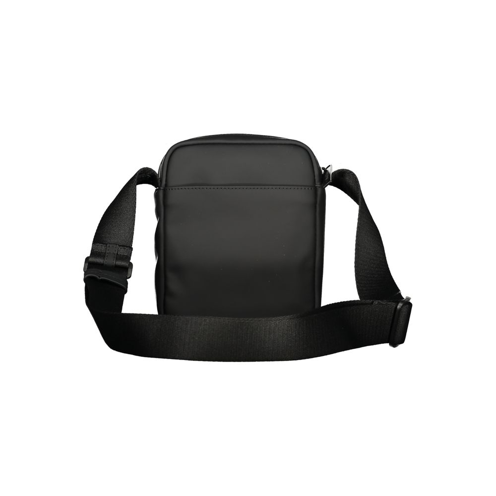 Black Polyester Men Shoulder Bag