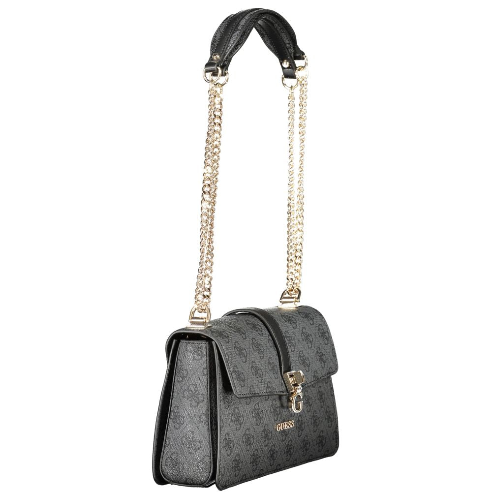 Gray Polyethylene Women Handbag
