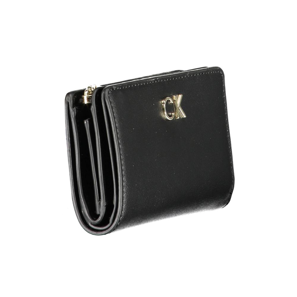 Black Polyester Women Wallet