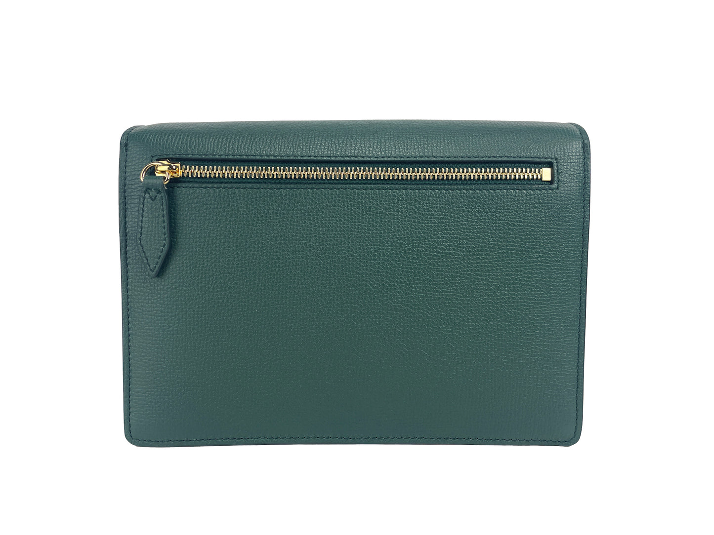 Macken Small Vintage Green House Check Leather Crossbody Bag