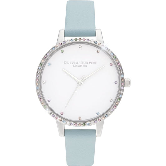 Blue Leather Leather Watch