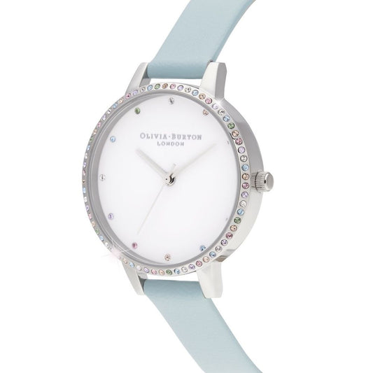 Blue Leather Leather Watch