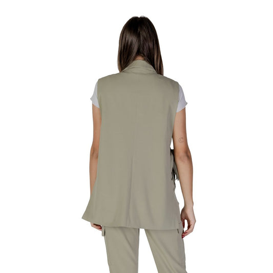 Green Polyester Waistcoat