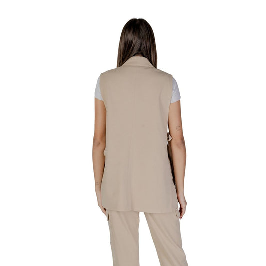 Beige Polyester Waistcoat