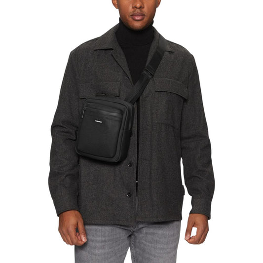 Black Polyethylene Messenger Bag