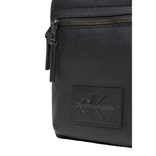 Black Polyethylene Messenger Bag