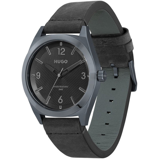 Black Leather Watch