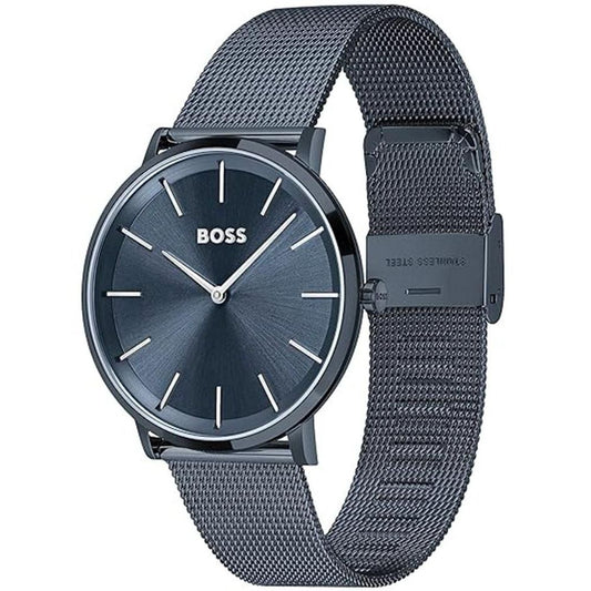 Blue Stainless Steel Watch