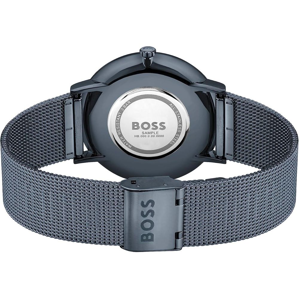 Blue Stainless Steel Watch