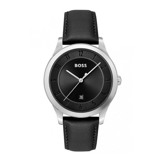 Black Leather Watch