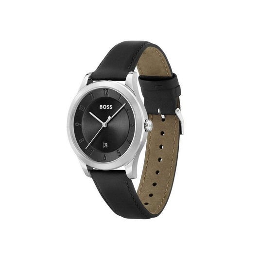 Black Leather Watch