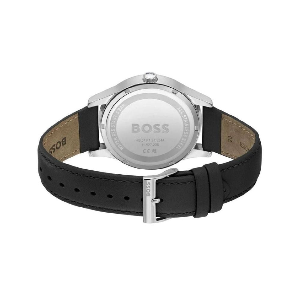 Black Leather Watch