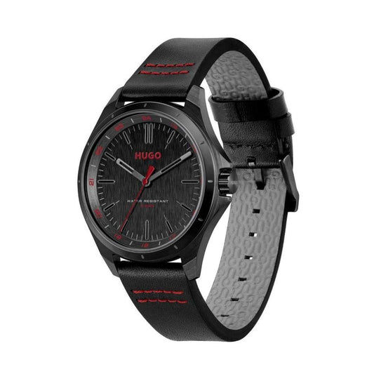 Black Leather Watch