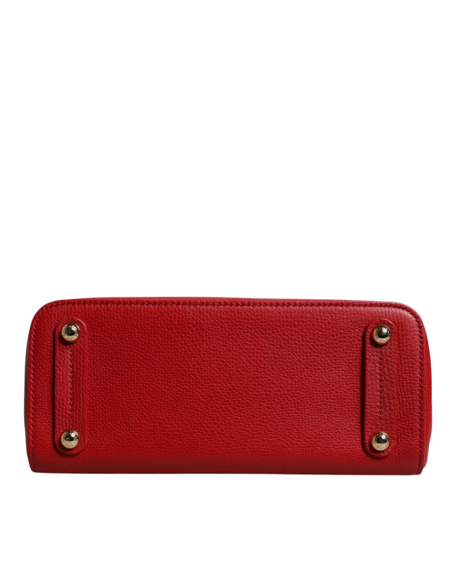 Red Calfskin Leather Shoulder Top Handle Bag