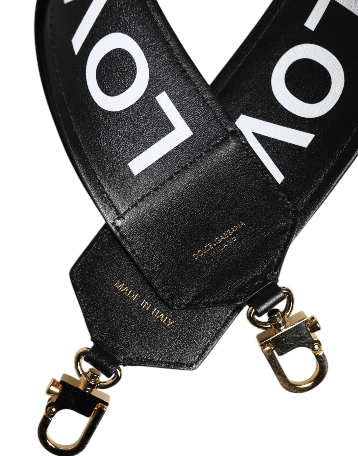 Multicolor Leopard Logo Love Bag Shoulder Strap