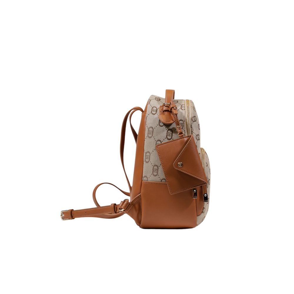 Beige Polyester Backpack