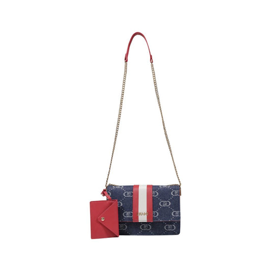 Blue Polyester Handbag