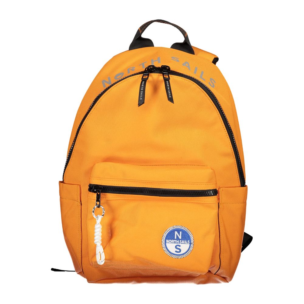 Orange Polyester Backpack