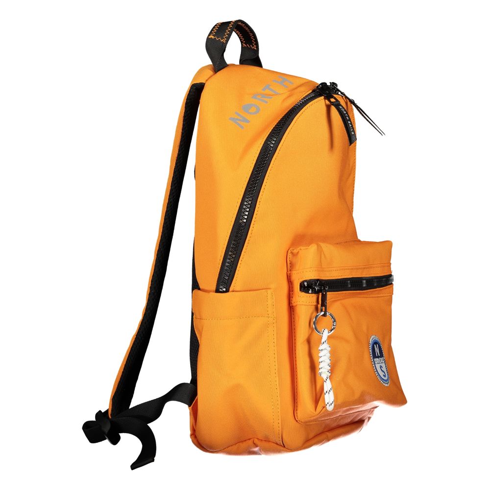 Orange Polyester Backpack