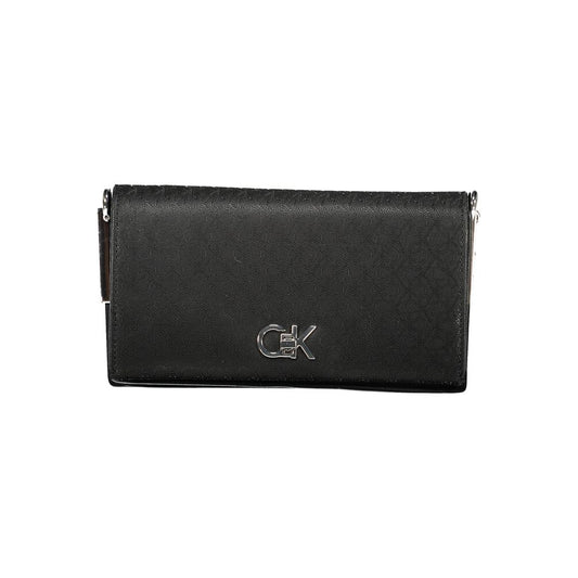 Black Polyester Women Handbag