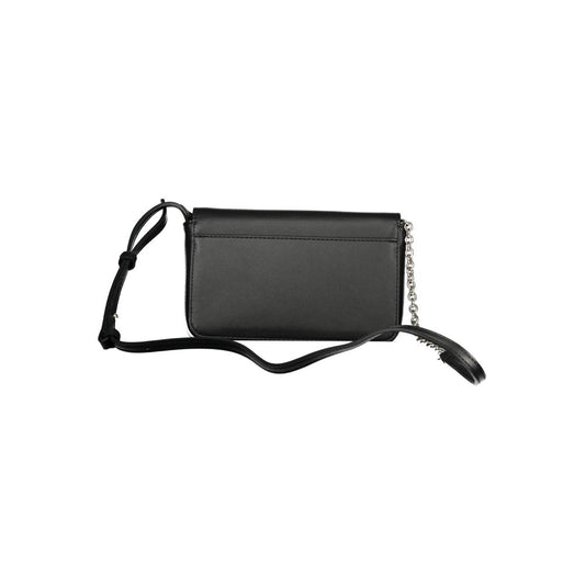 Black Polyester Women Handbag
