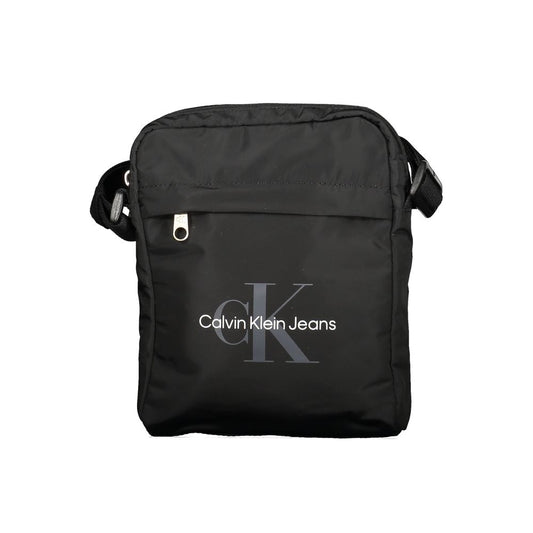 Black Polyester Men Shoulder Bag
