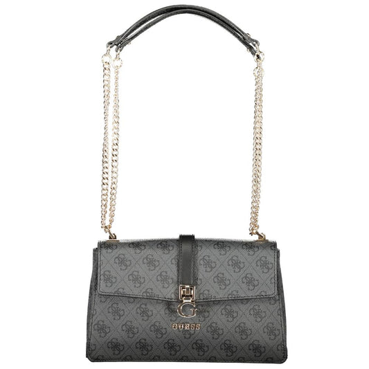 Gray Polyethylene Women Handbag