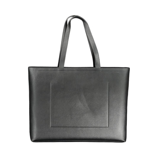 Black Polyethylene Women Handbag