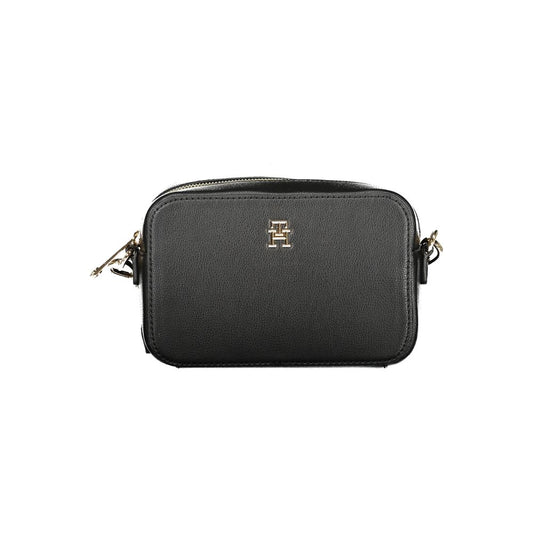 Black Polyester Women Handbag