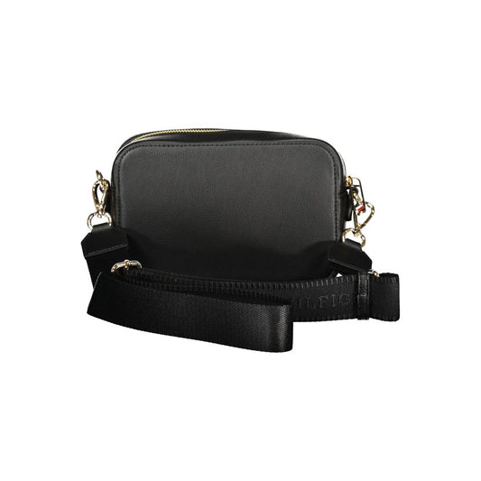 Black Polyester Women Handbag