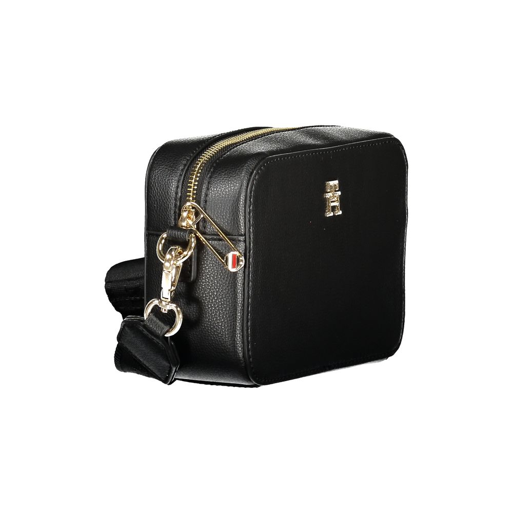 Black Polyester Women Handbag