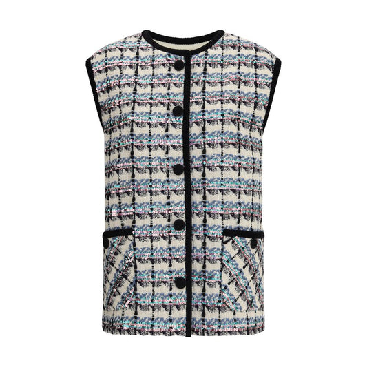Tweed Vest with sequins