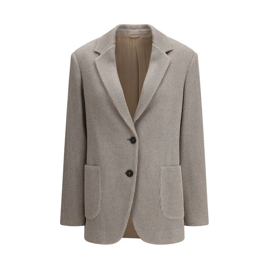 Ribbed deisgn lurex Jacket