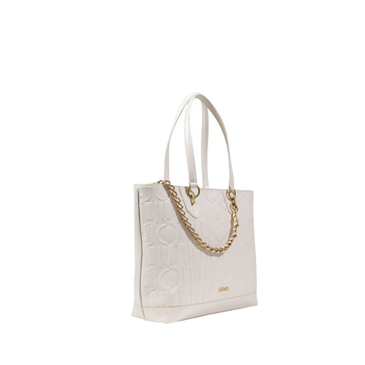 Cream Polyethylene Handbag