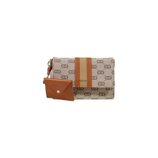Beige Synthetic Handbag