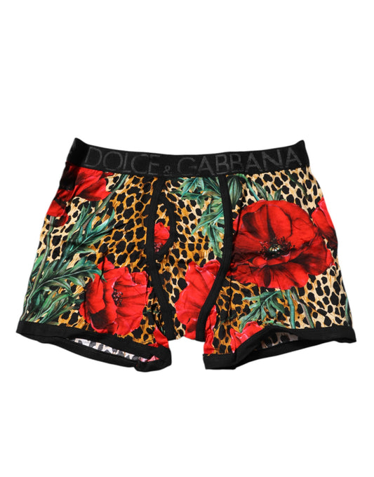Brown Leopard Print Regular Boxer Underwear